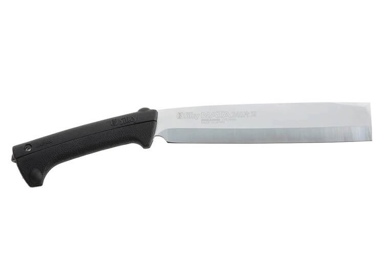 Machette Silky Nata 557-24 42,5cm lame forgée affûtage simple manche caoutchouc noir + étui