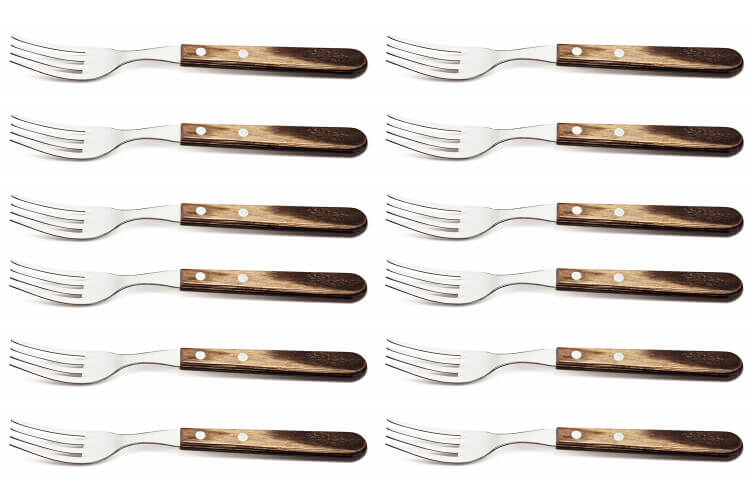 Set de 12 fourchettes à steak Tramontina Jumbo 21,5cm manche noirci