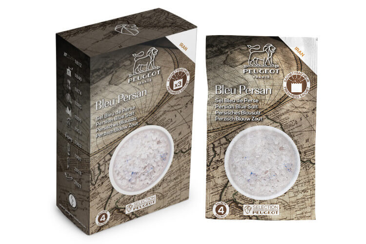 Coffret de 3 sachets fraîcheur Peugeot sel bleu d'Iran - 3x50g