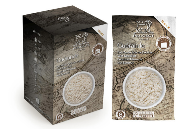 Coffret de 6 sachets fra&icirc;cheur Peugeot sel de Gu&eacute;rande humide - 6x50g