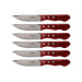 Coffret de 6 couteaux à steak Tramontina Jumbo coloris rouge