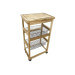 Chariot de service multiusage Tramontina en bois de teck 34 x 48 x 88cm