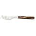Coffret 6 couteaux à steak lame crantée + 6 fourchettes Tramontina Churrasco manche marron