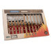 Coffret 6 couteaux à steak lame crantée + 6 fourchettes Tramontina Churrasco manche rouge