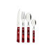 Ménagère 24 couverts de table Tramontina en inox et bois rouge
