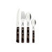 Ménagère 24 couverts de table Tramontina en inox et bois marron