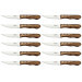Set de 12 couteaux à steak Tramontina Jumbo lame 13cm manche marron