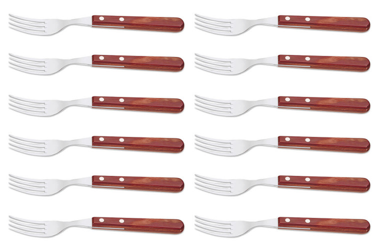 Set de 12 fourchettes Tramontina Gaucho manche rouge