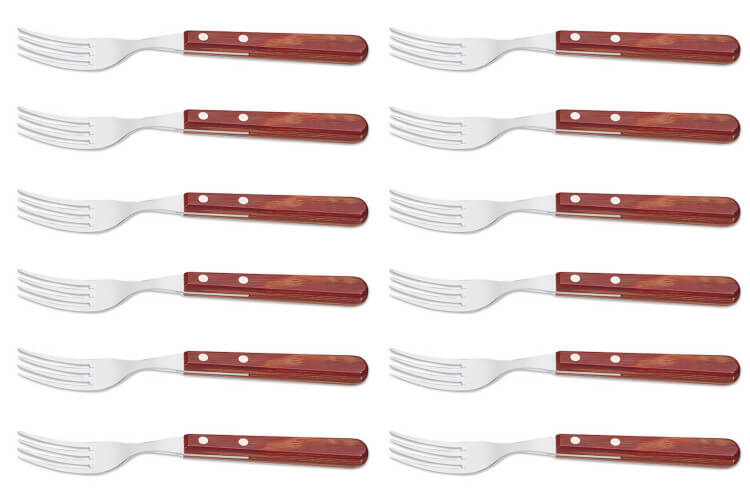 Set de 12 fourchettes Tramontina Gaucho manche rouge