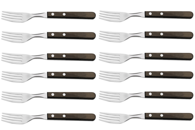 Set de 12 fourchettes Tramontina Gaucho manche marron