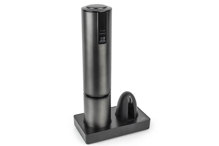 Tire bouchon électrique rechargeable Peugeot Elis Touch Li-ion en inox finition carbone 27cm