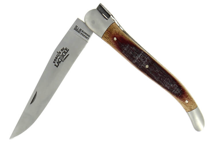 Couteau pliant Forge de Laguiole manche en chêne de barrique 11cm
