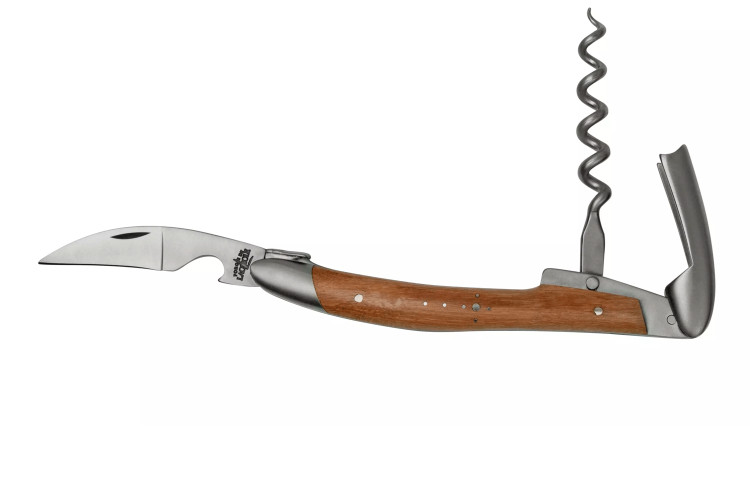 Couteau sommelier Forge de Laguiole manche en cep de vigne finition satin&eacute;e