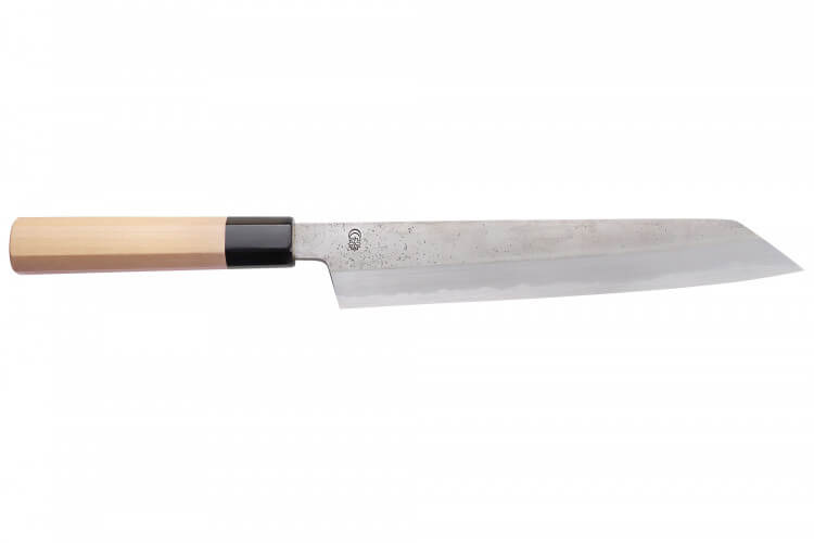 Couteau de chef kiritsuke 24cm japonais artisanal Sakai Kikumori Kikuzuki Rin