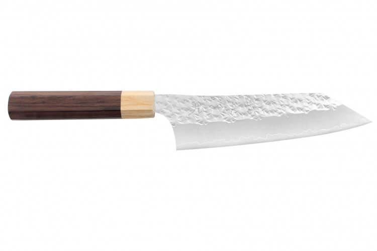 Couteau bunka japonais artisanal martelé Yu Kurosaki senko 16.5cm acier SG2