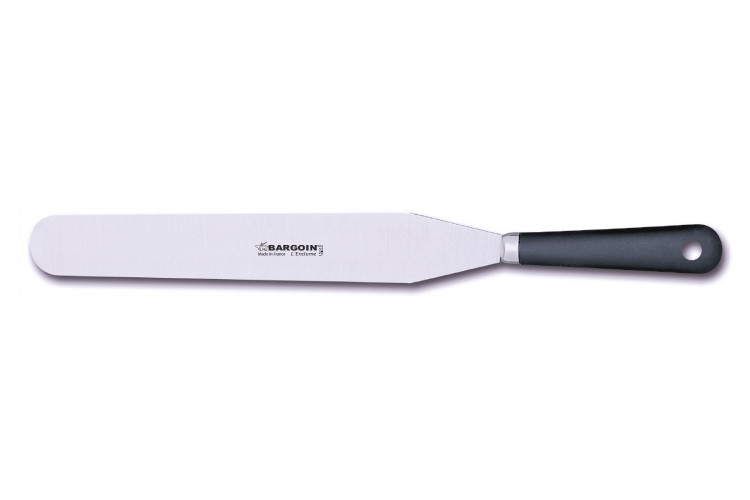 Spatule de p&acirc;tissier professionnelle Bargoin 248-30F inox manche en polypropyl&egrave;ne 30cm 