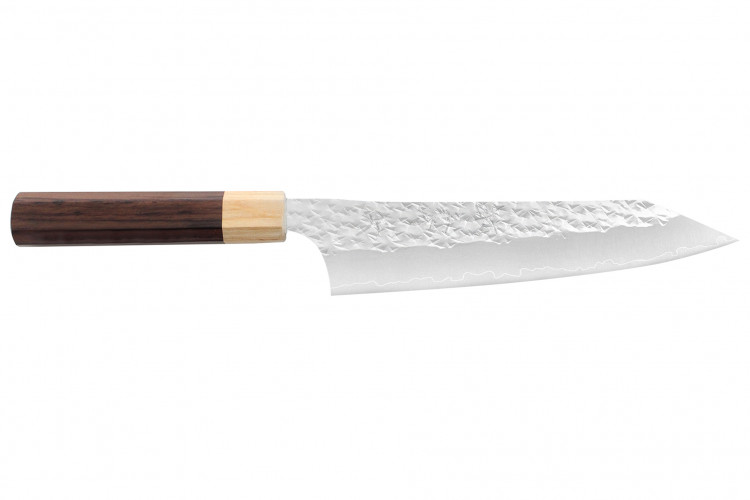 Couteau de chef japonais artisanal martel&eacute; Yu Kurosaki senko 21cm acier SG2