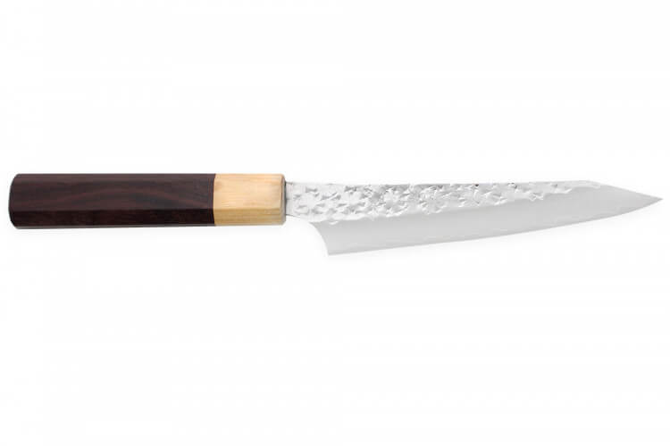 Couteau universel japonais artisanal martelé Yu Kurosaki senko 15cm acier SG2