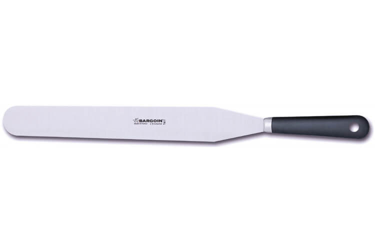 Spatule de pâtissier professionnelle Bargoin 248-35F inox manche en polypropylène 35cm 