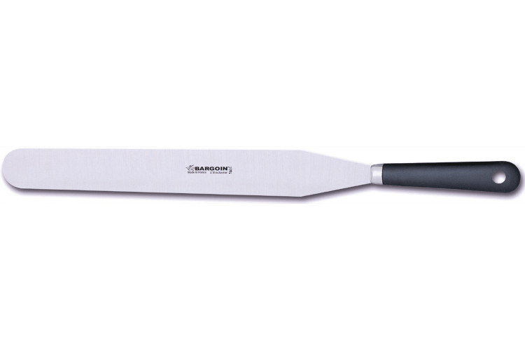Spatule de p&acirc;tissier professionnelle Bargoin 248-40F inox manche en polypropyl&egrave;ne 40cm 