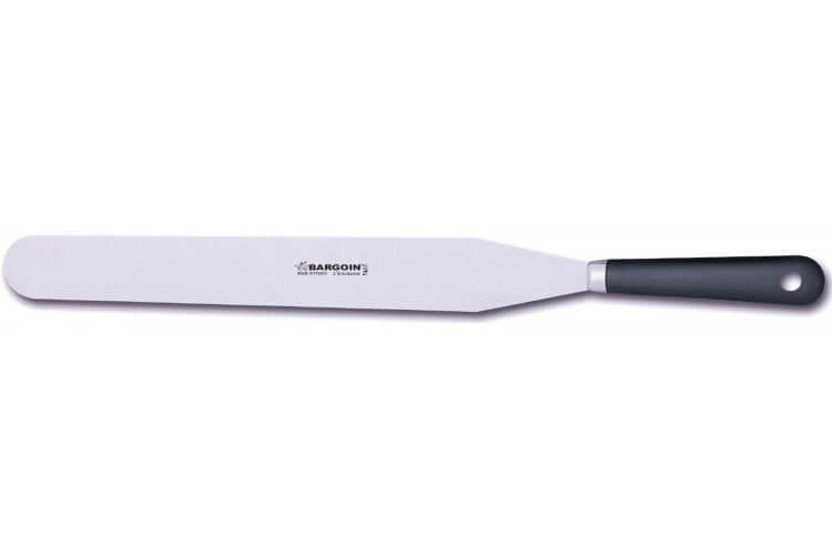 Spatule de pâtissier professionnelle Bargoin 248-40F inox manche en polypropylène 40cm