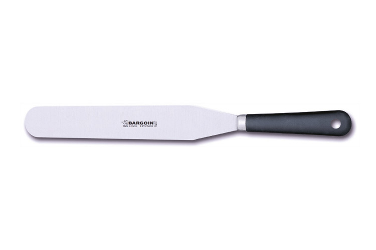 Spatule de p&acirc;tissier professionnelle Bargoin 248-26F inox manche en polypropyl&egrave;ne 26cm 