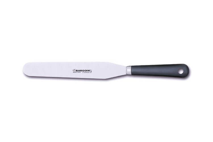 Spatule de pâtissier professionnelle Bargoin 248-23F inox 23cm manche en polypropylène
