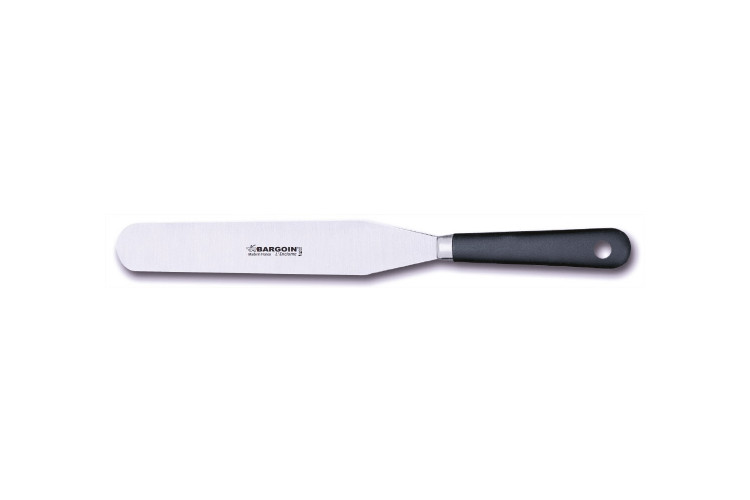 Spatule de p&acirc;tissier professionnelle Bargoin 248-20F inox 20cm manche en polypropyl&egrave;ne