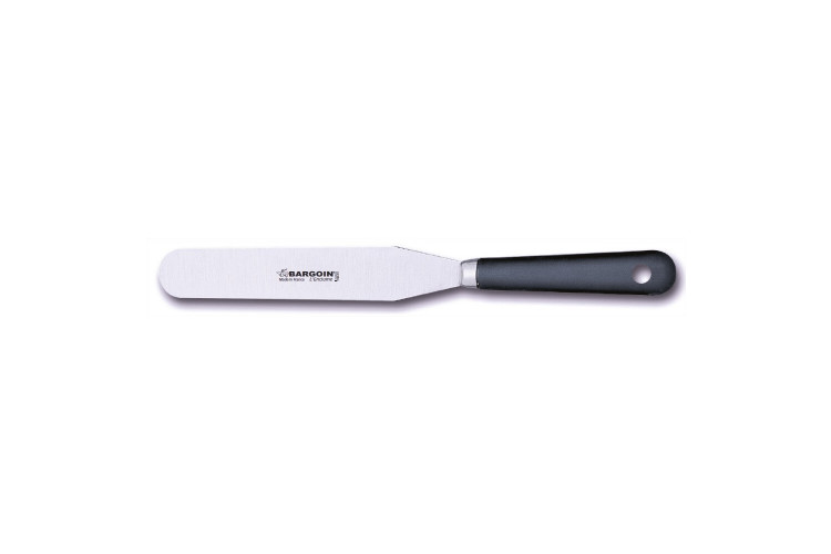 Spatule de p&acirc;tissier professionnelle Bargoin 248-17F inox 17cm manche en polypropyl&egrave;ne