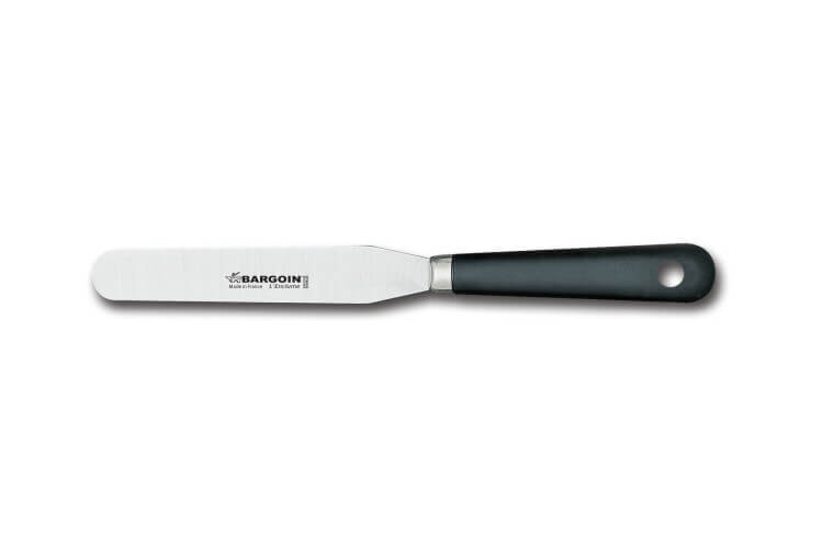 Spatule de pâtissier professionnelle Bargoin 248-14F inox 14cm manche en polypropylène