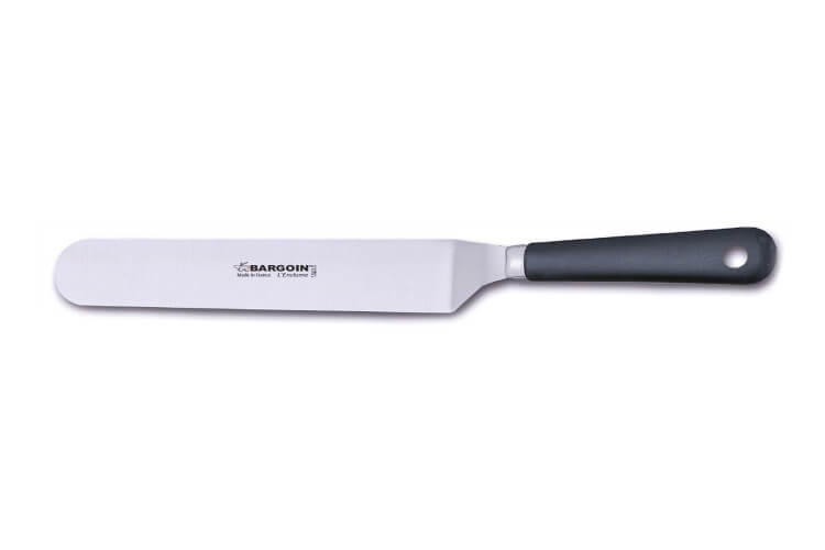 Spatule coudée professionnelle Bargoin 247-20F inox manche polypropylène 20cm
