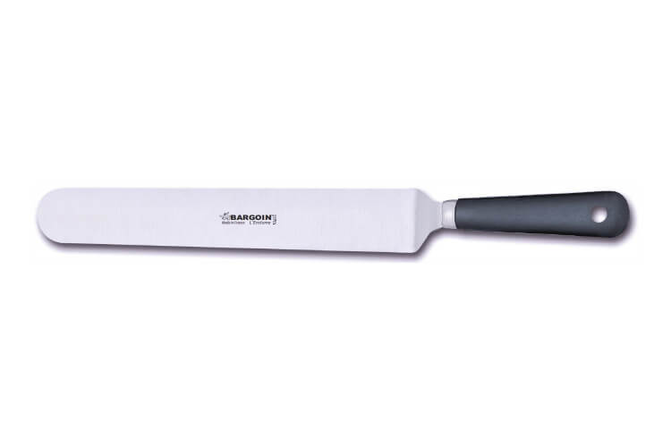 Spatule coudée professionnelle Bargoin 247-29F inox 29cm manche en polypropylène 