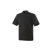 Veste de cuisine mixte Robur Nero noire à manches courtes
