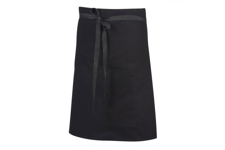 Tablier de cuisine mixte demi-chef Robur Phoenix noir 100% coton