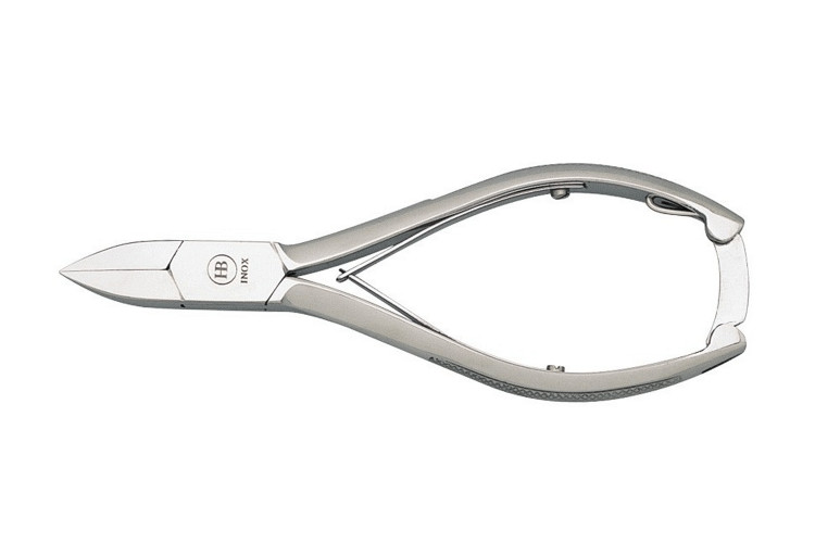 Pince &agrave; ongles HB INOX incarn&eacute;s en acier inox avec mors droits 15cm 