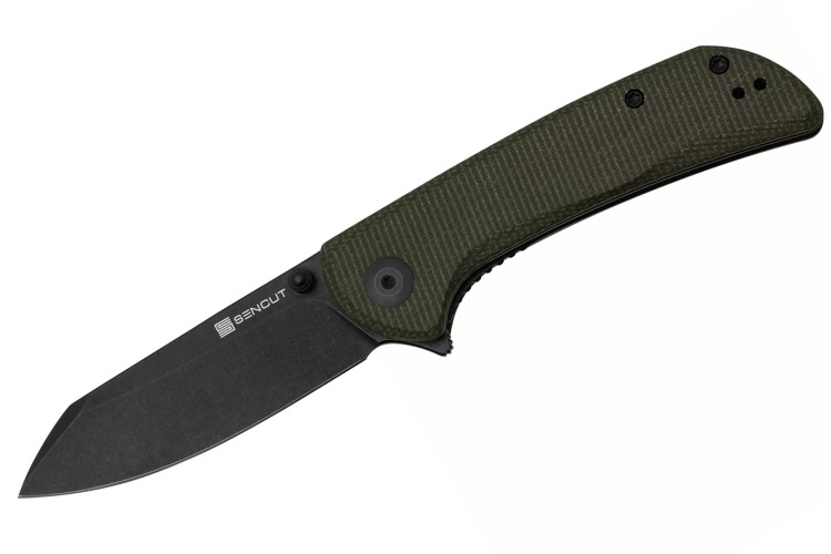 Couteau pliant Sencut Fritch S220141 manche en micarta vert 10,2cm