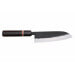 Couteau santoku 16,5cm japonais Yuzo SLD noir ébène anneau quince