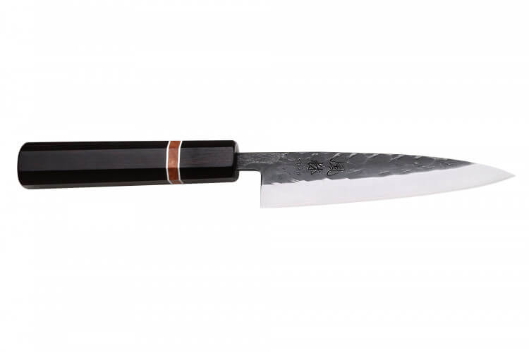 Couteau universel 13,5cm japonais artisanal Yuzo Black SLD ébène et cognassier