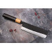 Couteau nakiri 16,5cm japonais artisanal Yuzo Black SLD ébène et olivier
