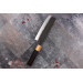 Couteau nakiri 16,5cm japonais artisanal Yuzo Black SLD ébène et olivier