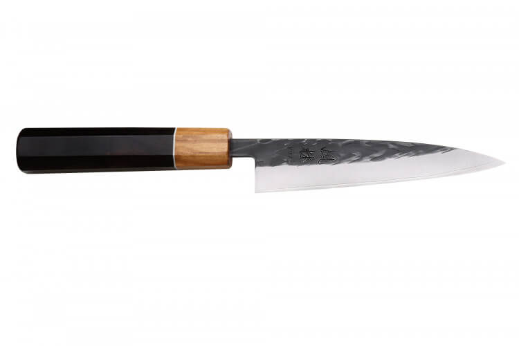 Couteau universel 13,5cm japonais artisanal Yuzo Black SLD ébène et olivier