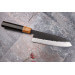Couteau santoku 16,5cm japonais artisanal Yuzo Black SLD ébène et olivier