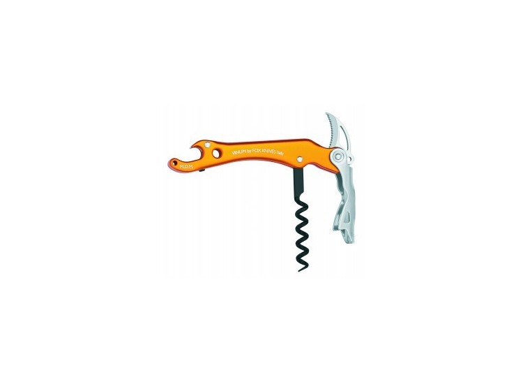 Tire bouchon VINUM manche 12cm alu anodis&eacute; orange