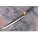 Couteau sujihiki 27cm japonais artisanal Yuzo Black SLD ébène et olivier