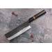 Couteau nakiri 16,5cm japonais artisanal Yuzo Black SLD ébène et cognassier