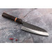 Couteau santoku 16,5cm japonais artisanal Yuzo Black SLD ébène et cognassier