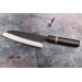 Couteau santoku 16,5cm japonais artisanal Yuzo Black SLD ébène et cognassier