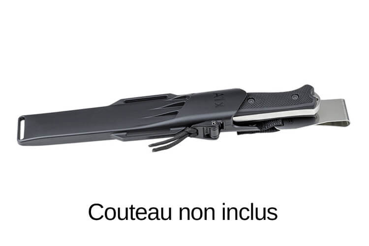 Etui Fallkniven A1XEZCLIP pour couteau A1x en zytel avec clip inox