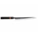 Couteau sujihiki 24cm japonais artisanal Yuzo Black SLD ébène et cognassier