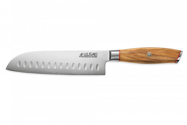 Couteau santoku 18cm Wusaki Fujiko 10CR damas